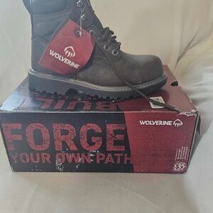 Wolverine Charcoal Leather Boots